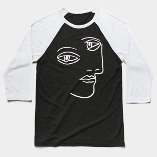 Minimal Face Painting Baseball T-Shirt